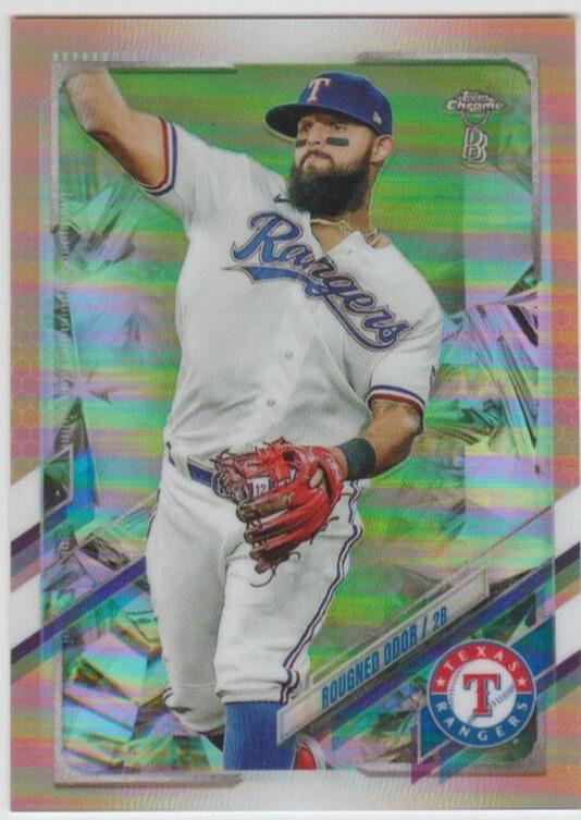 Rougned Odor [Rose Gold Refractor] #3 Baseball Cards 2021 Topps Chrome Ben Baller