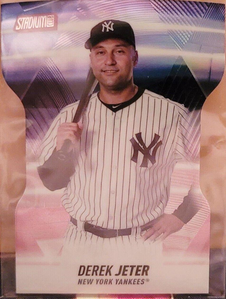 Derek Jeter [Red] #T-2 Baseball Cards 2022 Stadium Club Triumvirates