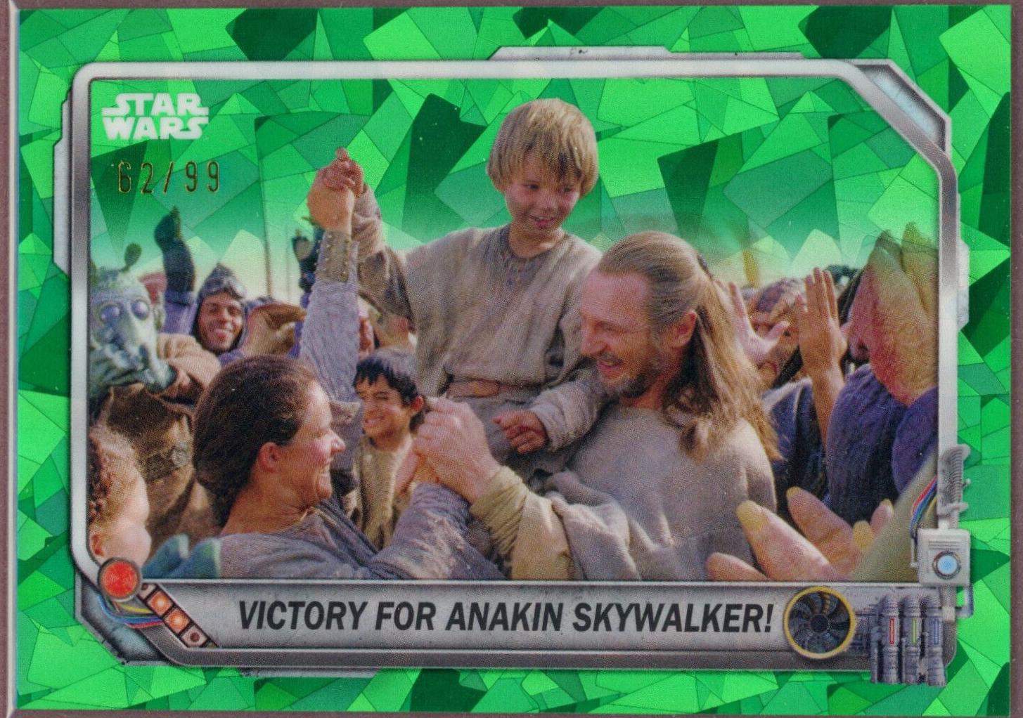 Victory for Anakin Skywalker! [Green] #PR-9 Star Wars 2024 Topps Chrome Sapphire Podracing