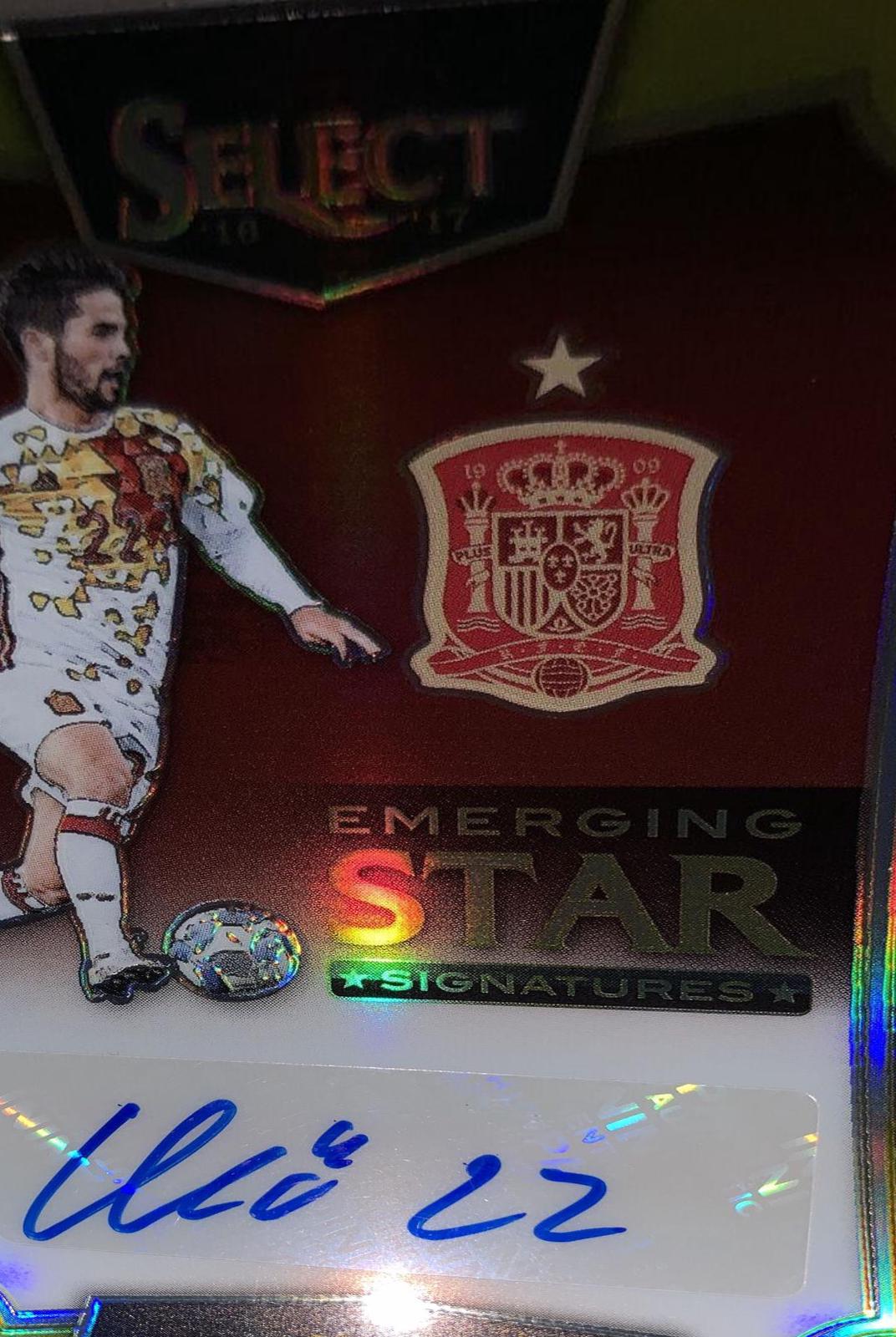 Isco [Gold] #ES-I Soccer Cards 2016 Panini Select Emerging Star Signatures