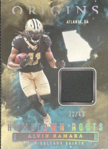 Alvin Kamara [Turquoise] #HR-AKA Football Cards 2022 Panini Origins Hometown Roots