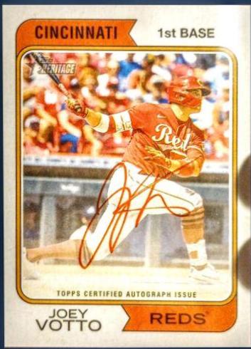 Joey Votto [Special Edition Red Ink] #ROA-JV Baseball Cards 2023 Topps Heritage Real One Autographs