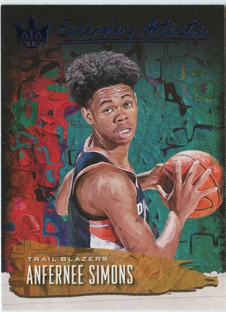 Anfernee Simons #9 Basketball Cards 2018 Panini Court Kings Emerging Artists