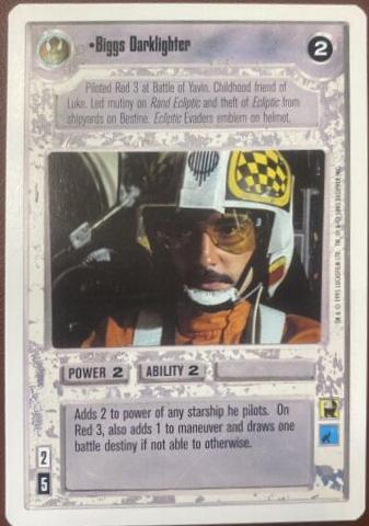 Biggs Darklighter Star Wars CCG Premiere