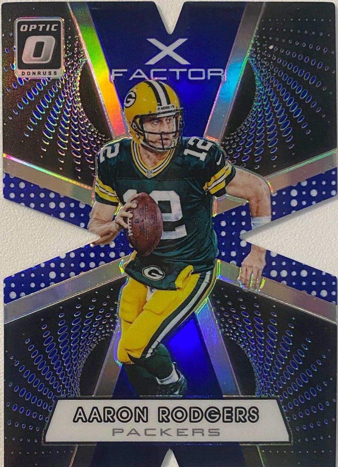 Aaron Rodgers [Blue] #1 Football Cards 2016 Panini Donruss Optic X-Factor