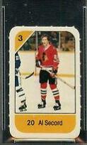 Al Secord Hockey Cards 1982 Post Cereal