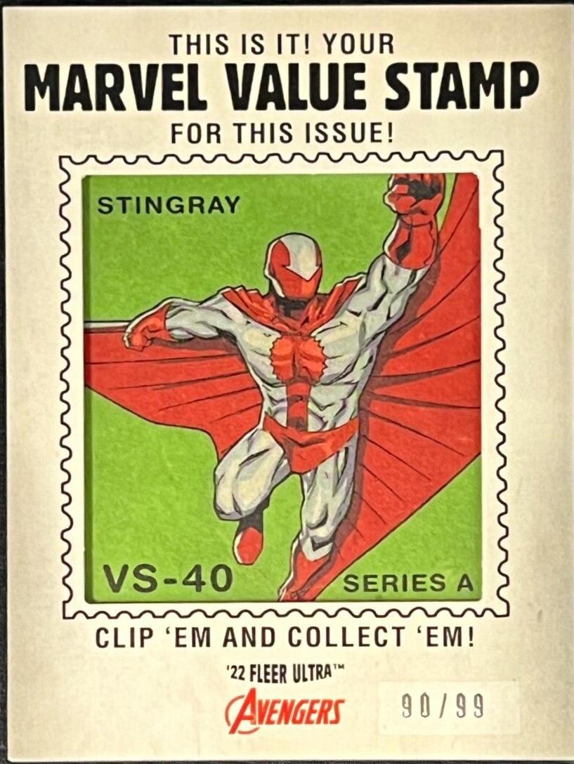 Stingray #VS-40 Marvel 2022 Ultra Avengers Value Stamp Relics