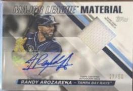 Randy Arozarena #MLMA-RA Baseball Cards 2024 Topps Major League Material Autograph