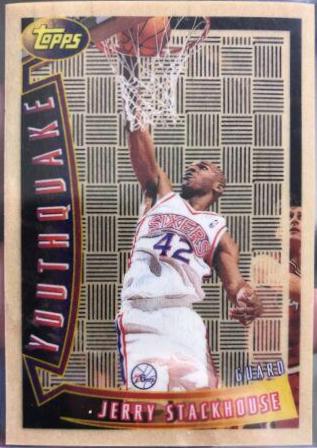 Jerry Stackhouse #YQ10 Basketball Cards 1996 Topps Youthquake