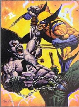 Wolverine vs. Lobo #9 1995 Fleer DC vs Marvel Holo F/X