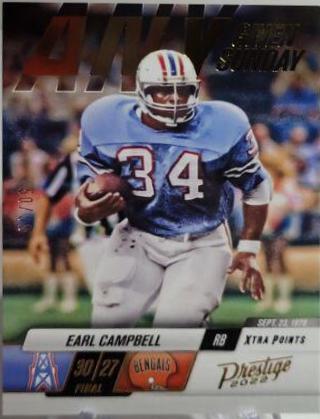 Earl Campbell [Gold] #13 Football Cards 2022 Panini Prestige Any Given Sunday