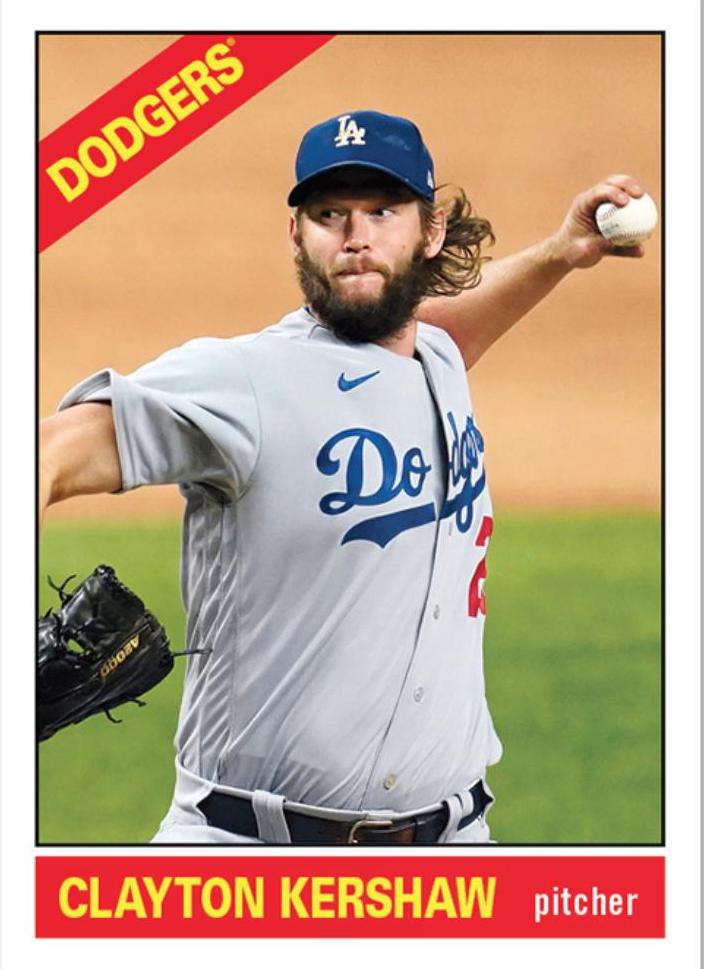 Clayton Kershaw #253 Baseball Cards 2020 Topps Throwback Thursday