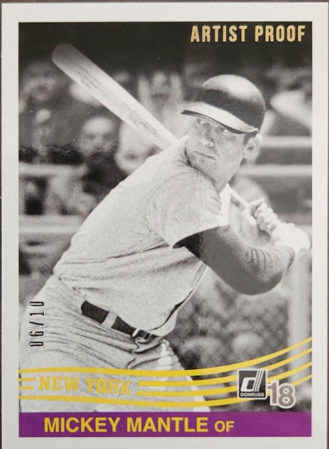 Mickey Mantle [Artist Proof] #254 Baseball Cards 2018 Panini Donruss