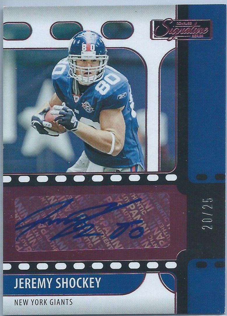Jeremy Shockey [Pink] #SS-JSH Prices | 2021 Panini Chronicles Signature ...
