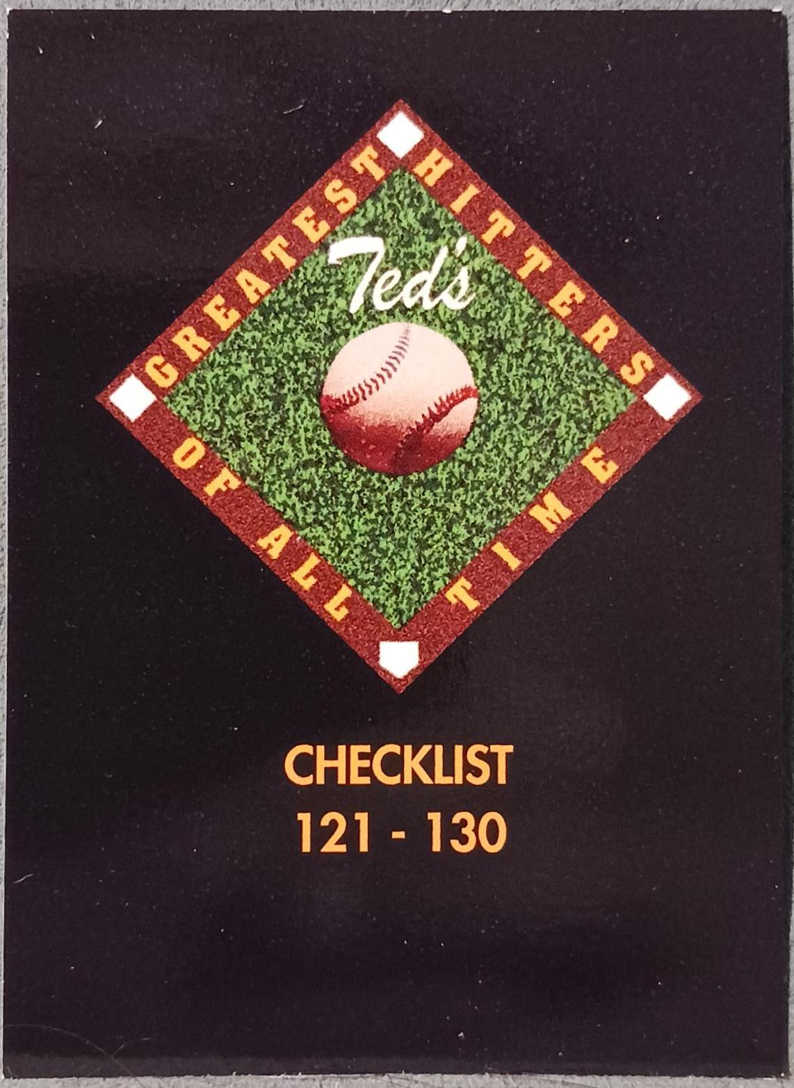 Ted's Greatest Hitters [Checklist] #130 Baseball Cards 1993 Ted Williams Co