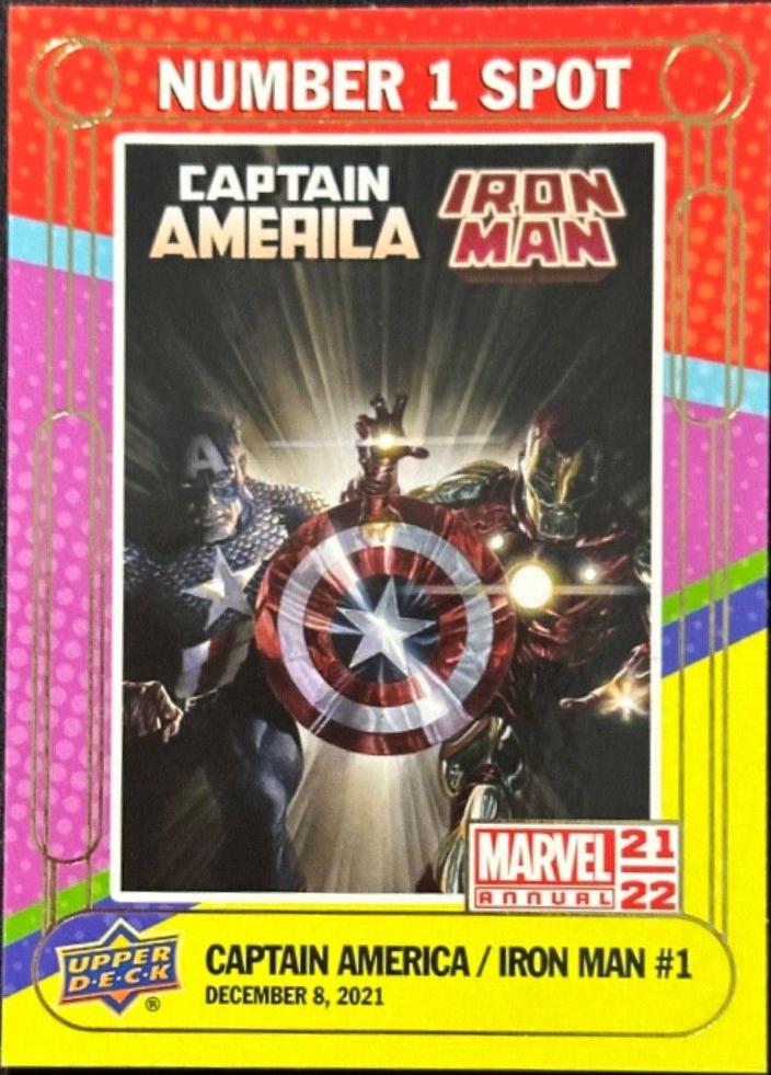 Captain America / Iron Man #N1S-14 Marvel 2021 Upper Deck Annual Number 1 Spot