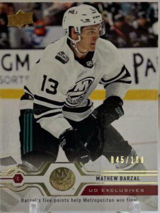 Mathew Barzal [UD Exclusives] #541 Hockey Cards 2019 SP Authentic Upper Deck Update