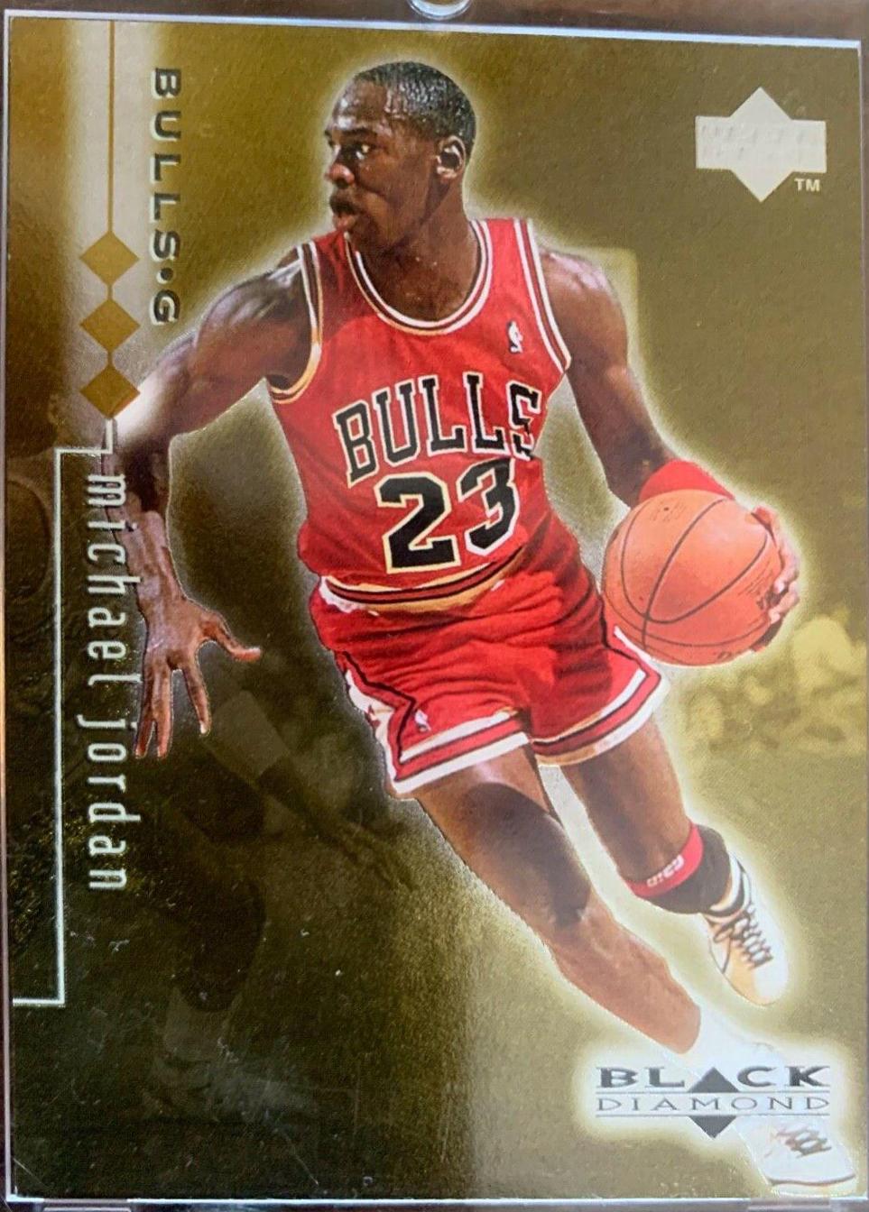 Michael Jordan [Triple] #3 Basketball Cards 1998 Upper Deck Black Diamond