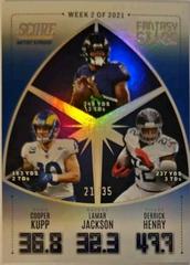 Cooper Kupp, Lamar Jackson, Derrick Henry [Artist's Proof] #FS2 Football Cards 2022 Panini Score Fantasy Stars Prices