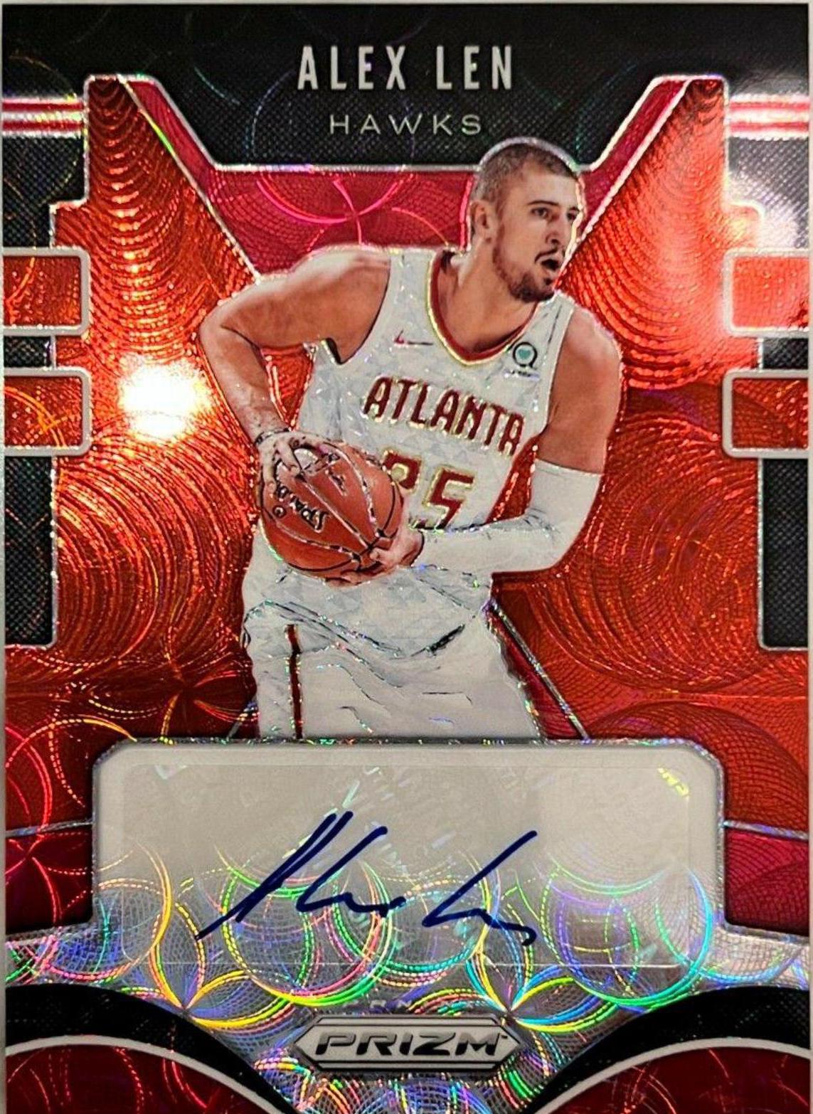 Alex Len [Choice Prizm] #ALN Basketball Cards 2019 Panini Prizm Signatures