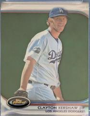 Clayton Kershaw [Green Refractor] #50 Baseball Cards 2012 Finest Prices