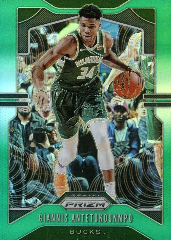 Giannis Antetokounmpo [Green Prizm] #152 Basketball Cards 2019 Panini Prizm