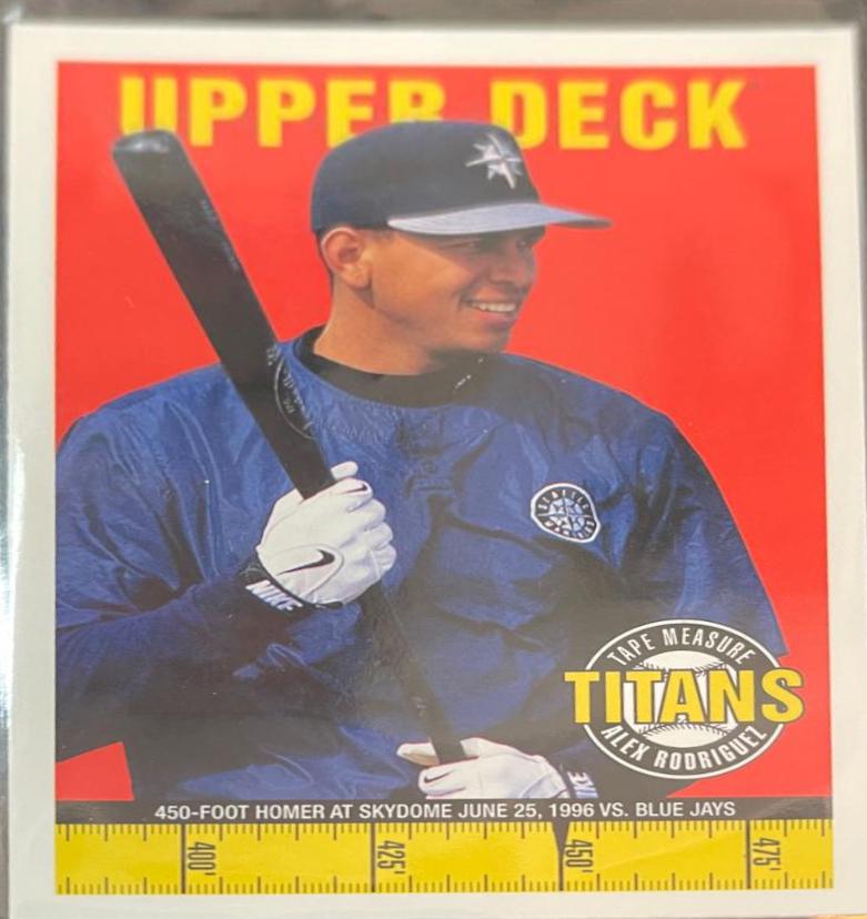 Alex Rodriguez #18 Baseball Cards 1998 Upper Deck Tape Measure Titans