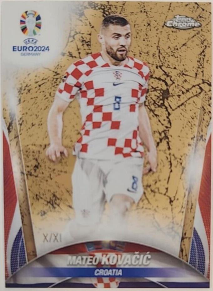 Mateo Kovacic [Gold Refractor] 62 Prices 2024 Topps Chrome UEFA Euro