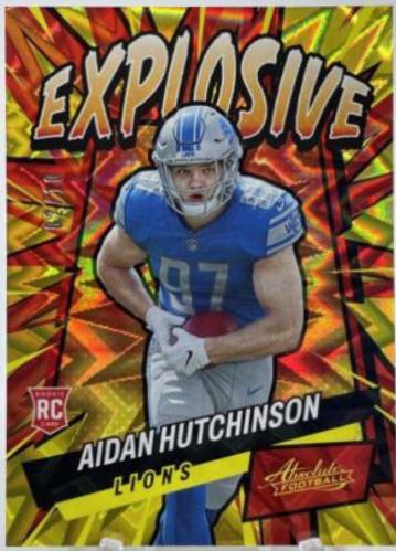 Aidan Hutchinson [Gold] #E39 Football Cards 2022 Panini Absolute Explosive