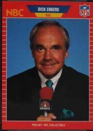 Dick Enberg #24 Football Cards 1989 Pro Set Announcer Inserts