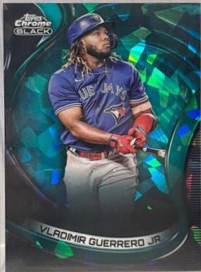 Vladimir Guerrero Jr. [Green Atomic] #2 Baseball Cards 2022 Topps Chrome Black