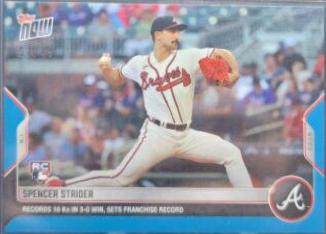 Spencer Strider [Blue] #OS-9 Baseball Cards 2022 Topps Now Off Season