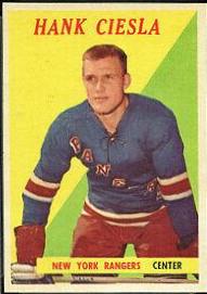 Hank Ciesla #49 Hockey Cards 1958 Topps