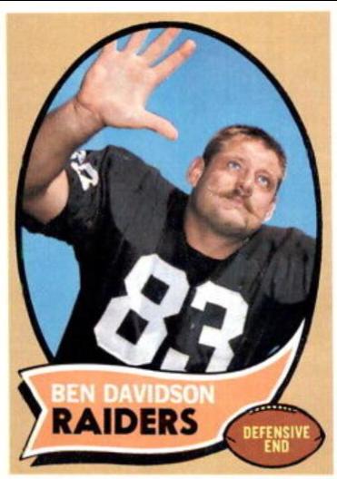 Ben Davidson #251 Football Cards 1970 Topps