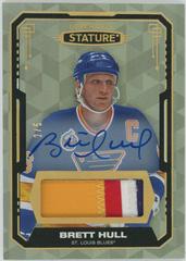 Brett Hull [Design Photo Variant Autograph Material] #13 Hockey Cards 2021 Upper Deck Stature Prices