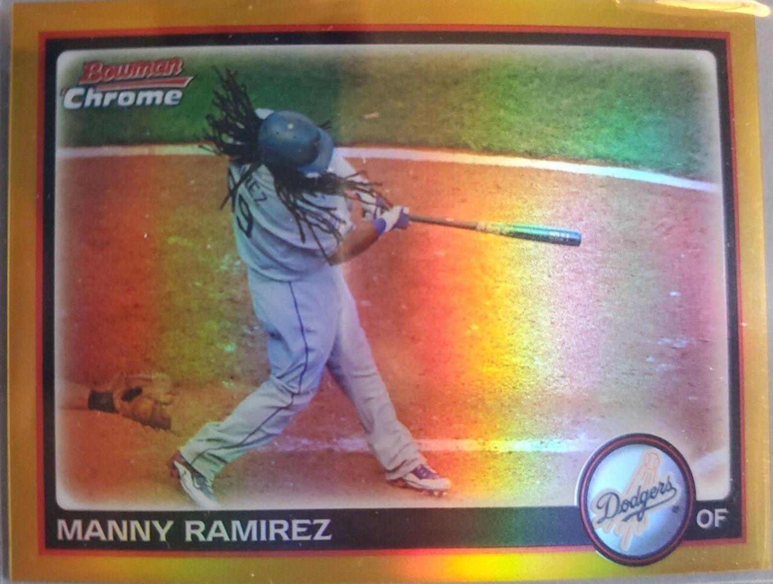 Manny Ramirez [Orange Refractor] #135 Baseball Cards 2010 Bowman Chrome