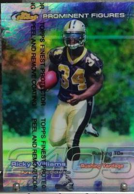 Ricky Williams [w/ Coating] #PF39 Football Cards 1999 Topps Finest Prominent Figures