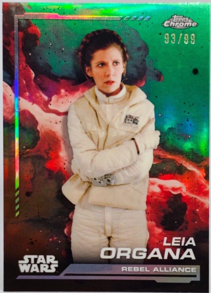 Leia Organa [Kashyyyk Green Refractor] #103 Star Wars 2024 Topps Chrome