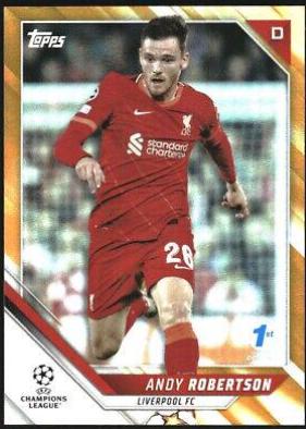 Andy Robertson [Orange] #120 Soccer Cards 2021 Topps UEFA Champions League 1st Edition