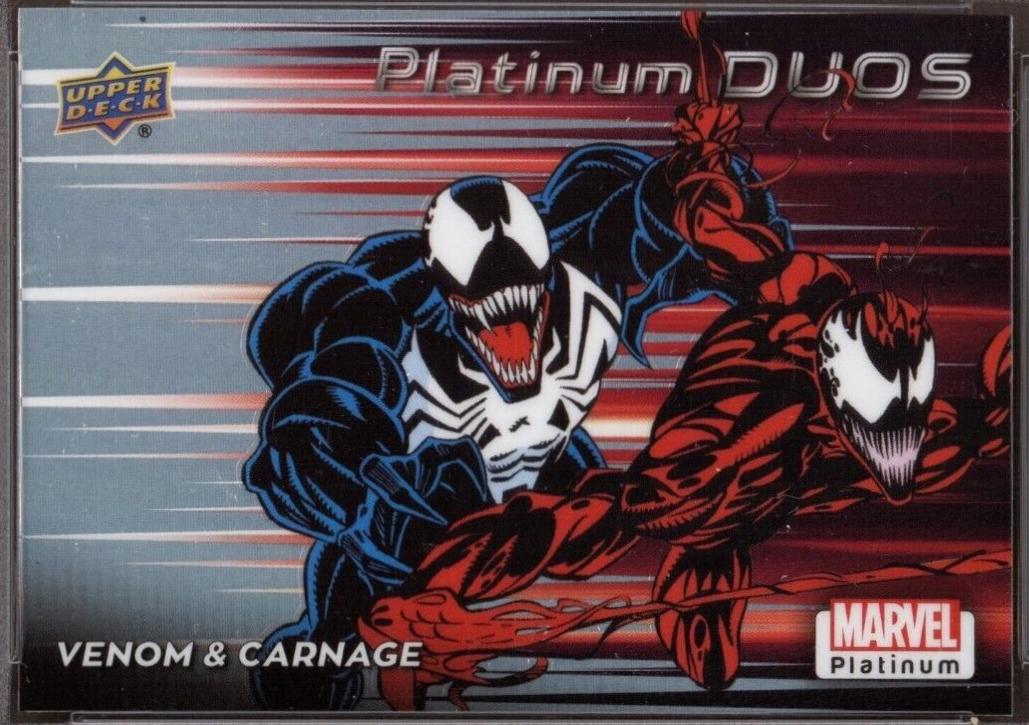 Venom / Carnage [Rainbow] #PD18 Marvel 2023 Upper Deck Platinum Duos