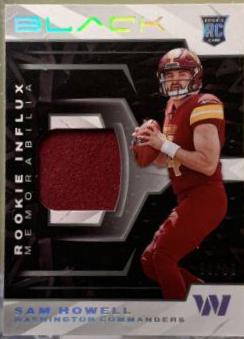 Sam Howell [Silver] #RIM-SHO Football Cards 2022 Panini Black Rookie Influx Memorabilia