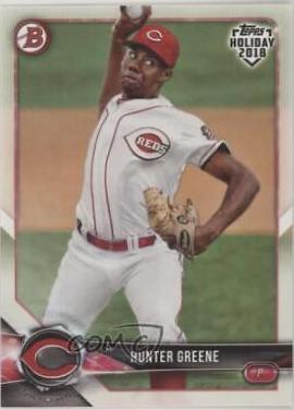 Hunter Greene [Green Festive] #TH-HG Baseball Cards 2018 Topps Holiday Bowman