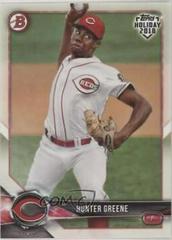 Hunter Greene [Green Festive] #TH-HG Baseball Cards 2018 Topps Holiday Bowman Prices