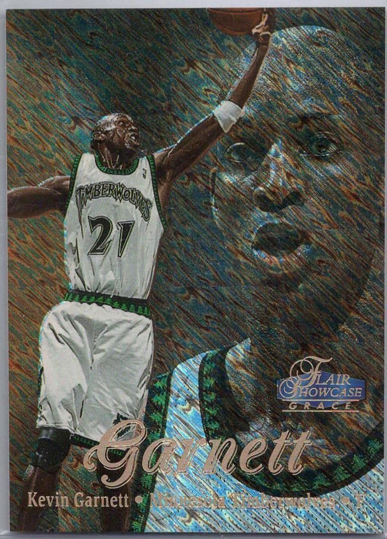 Kevin Garnett [Row 1] #4 Basketball Cards 1997 Flair Showcase