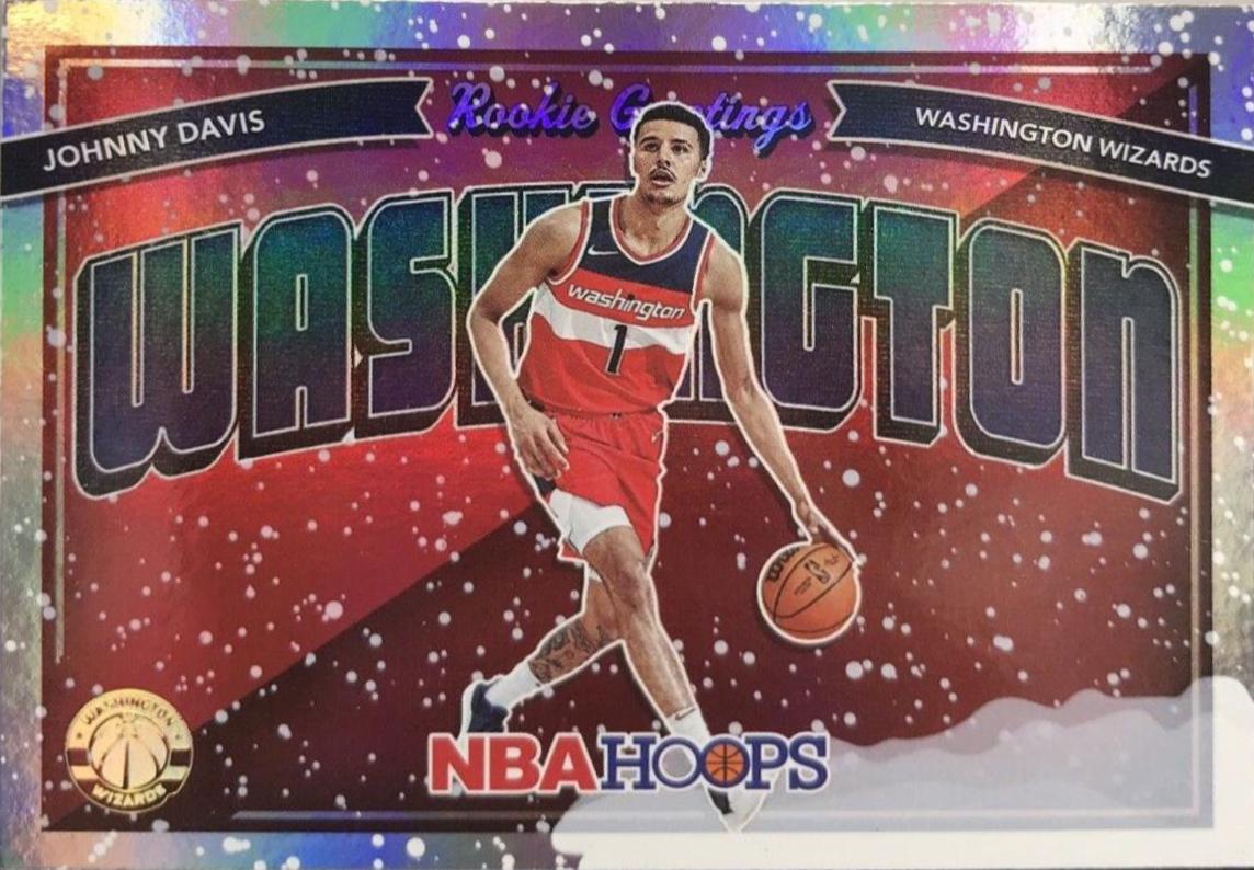 Johnny Davis [Winter] #10 Basketball Cards 2022 Panini Hoops Rookie Greetings