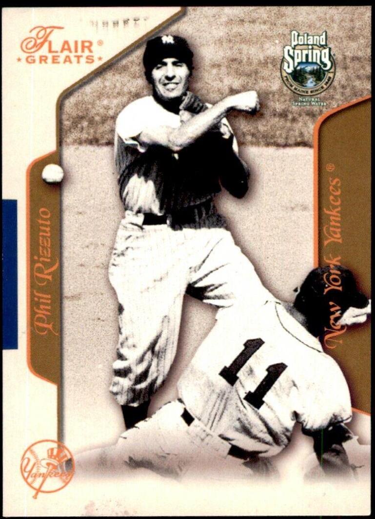 Phil Rizzuto [Poland Springs] #10 Baseball Cards 2003 Flair Greats