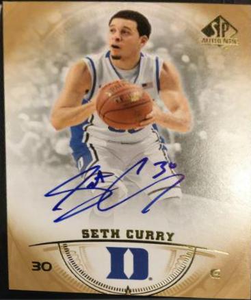 Seth Curry #26 Basketball Cards 2013 SP Authentic