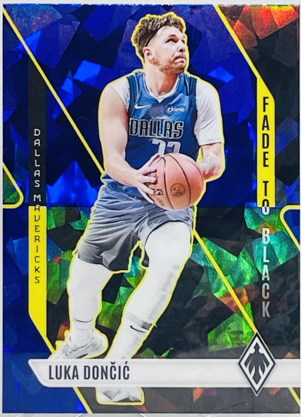 Luka Doncic [Blue Ice] 18 Prices 2023 Panini Phoenix Fade To Black