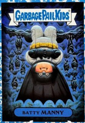 Batty MANNY [Light Blue] #1a Garbage Pail Kids We Hate the 80s