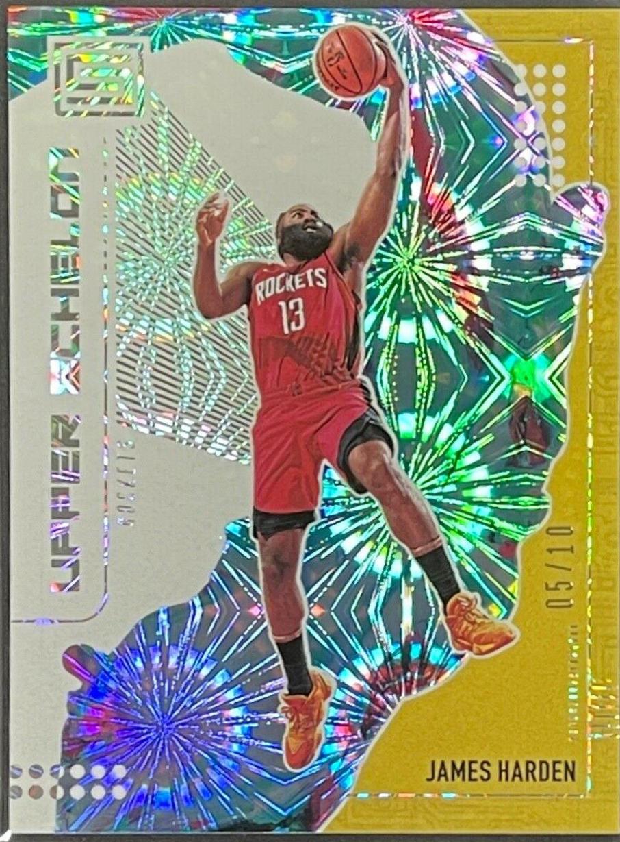 James Harden [Gold Fireworks] #1 Basketball Cards 2019 Panini Status Upper Echelon